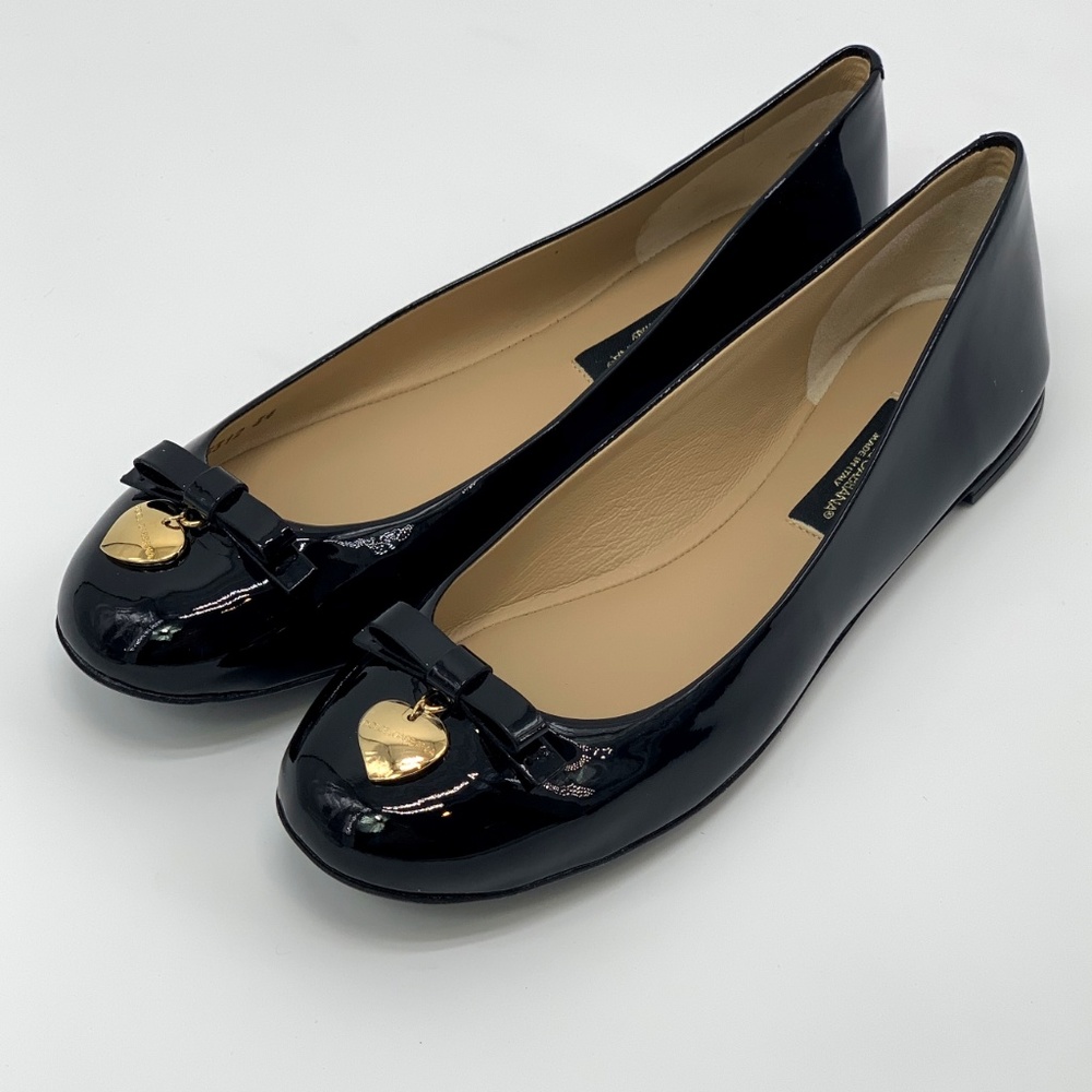 ⚡️SOLD! NIB DOLCE & GABBANA Leather Heart Flats - Picture 4 of 7